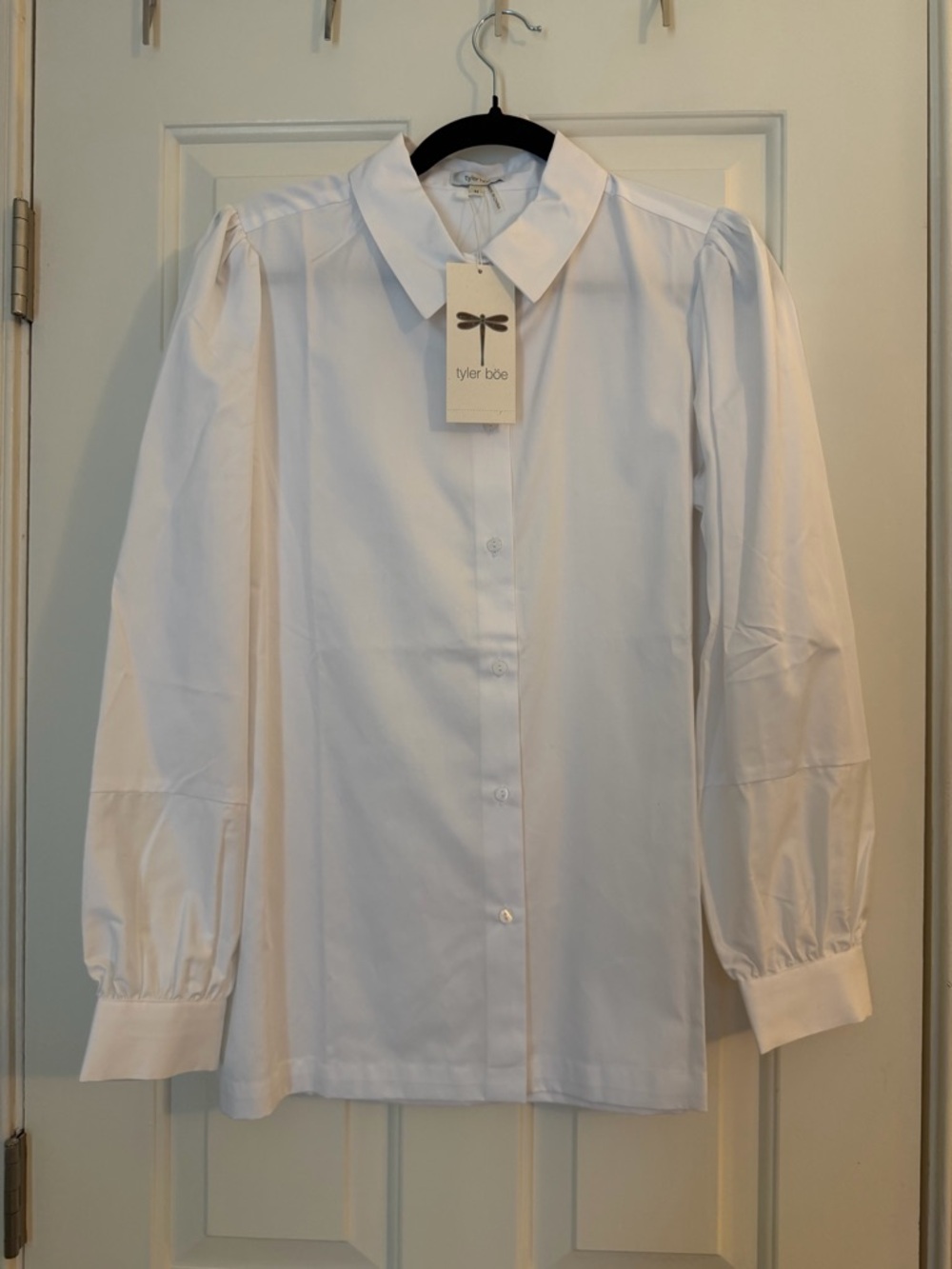 Tyler Boe White Puff Sleeve Button-Down Shirt